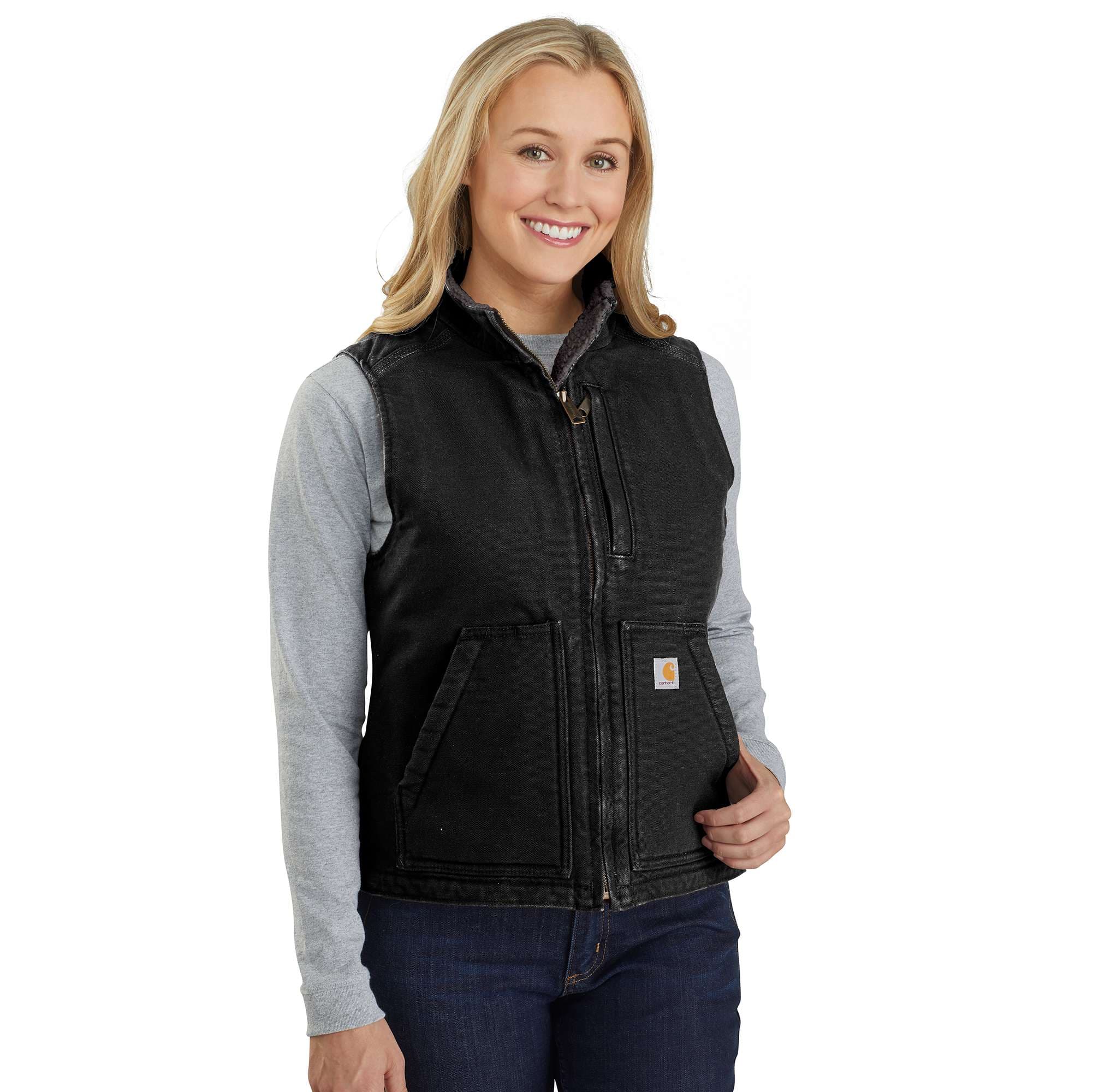 Women's Sherpa Lined Mock Neck Vest