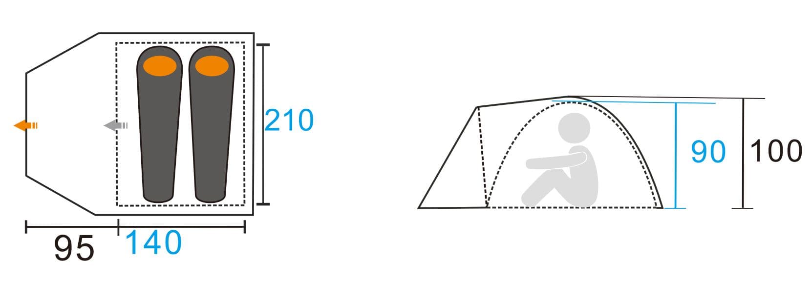 Camping Tent Dome 2 P — image 3 of 3