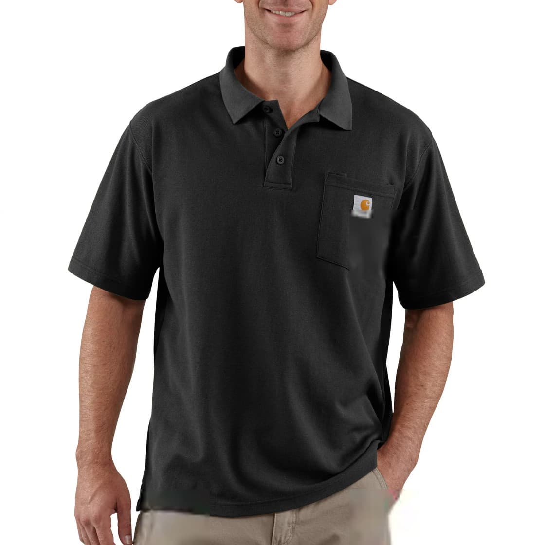 Men's Loose Fit Midweight Short-Sleeve Pocket Polo  — image 1 of 1