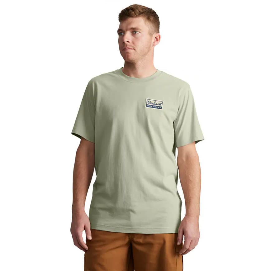 Men's Relaxed Fit Lightweight Short-Sleeve Script Patch T-Shirt  — image 1 of 2