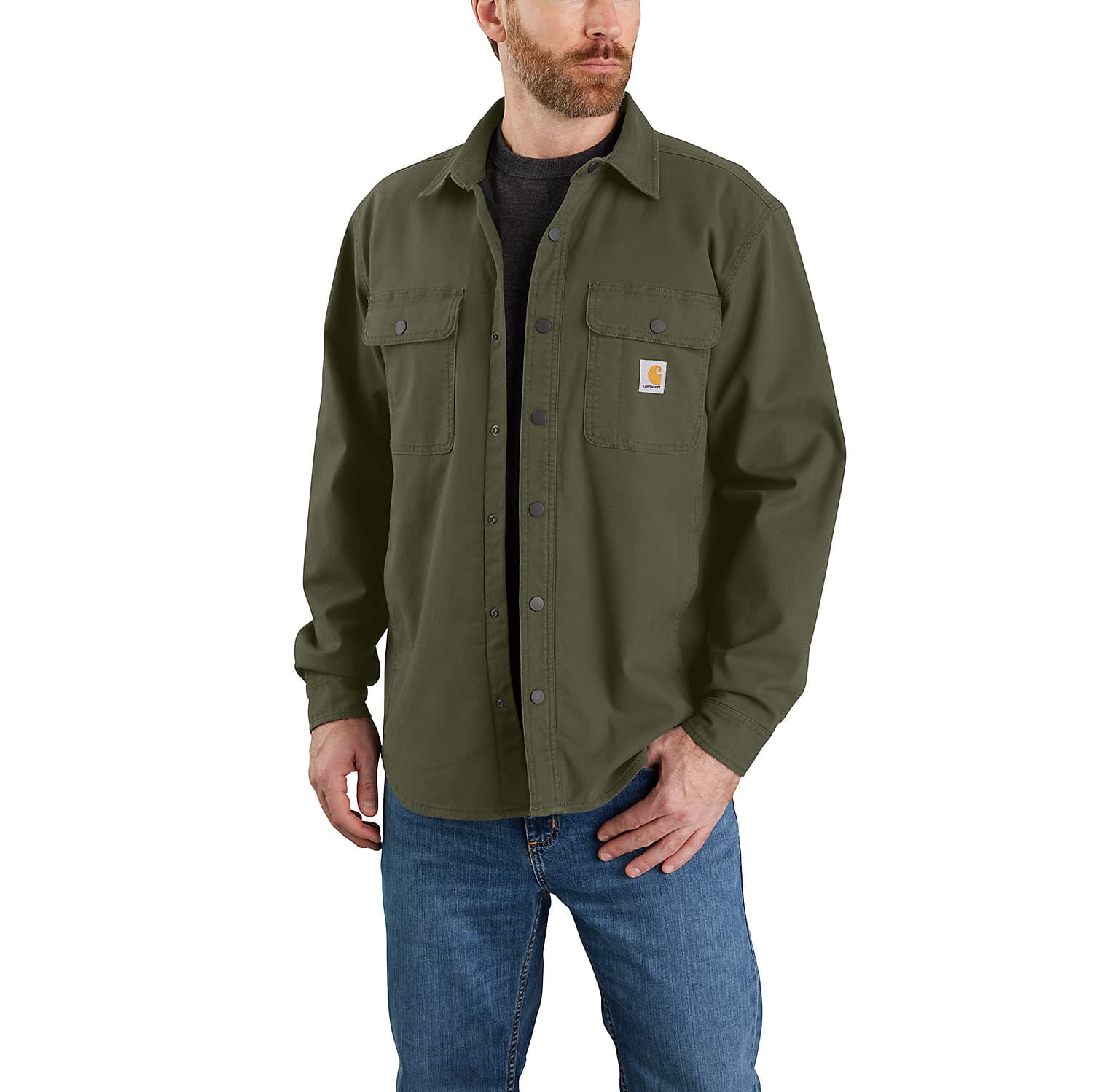 Men's Canvas Fleece-Lined Shirt Jacket — image 2 of 2