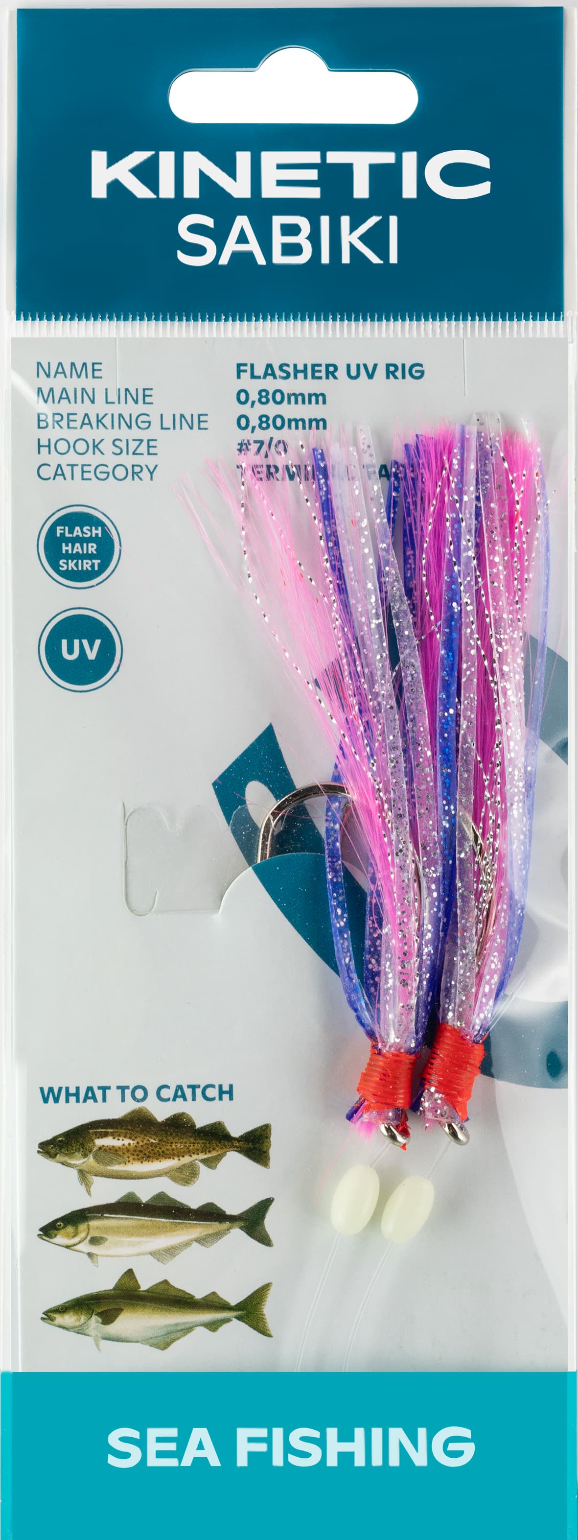 Kinetic Sabiki Flasher Uv #7/0 — image 1 of 2