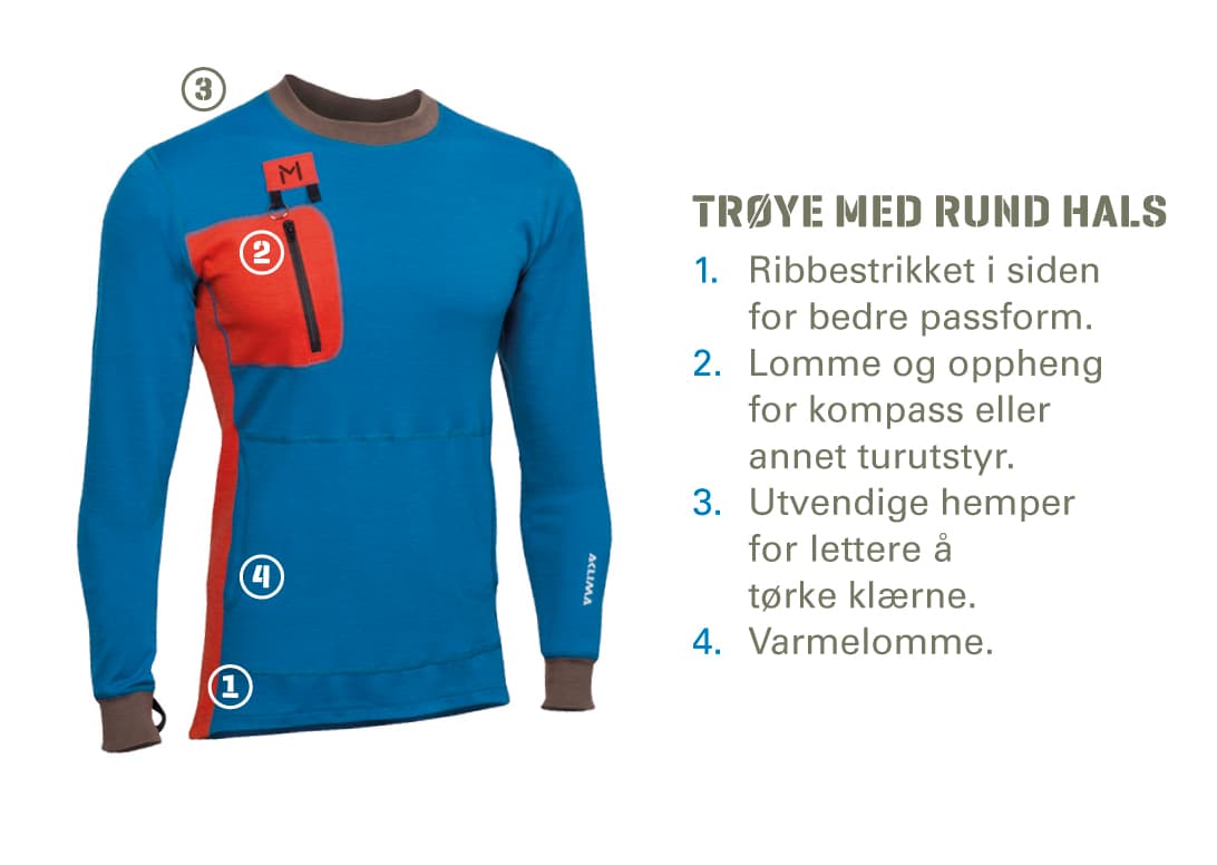 Aclima Lars Monsen Anárjohka Warmwool Trøye Rund Hal — image 3 of 4