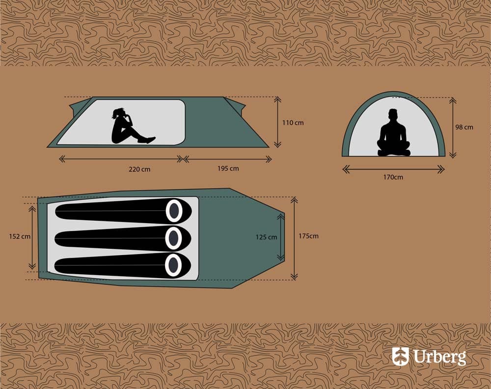 Urberg-PL10206-3-person Tunnel Tent G5 — image 6 of 6