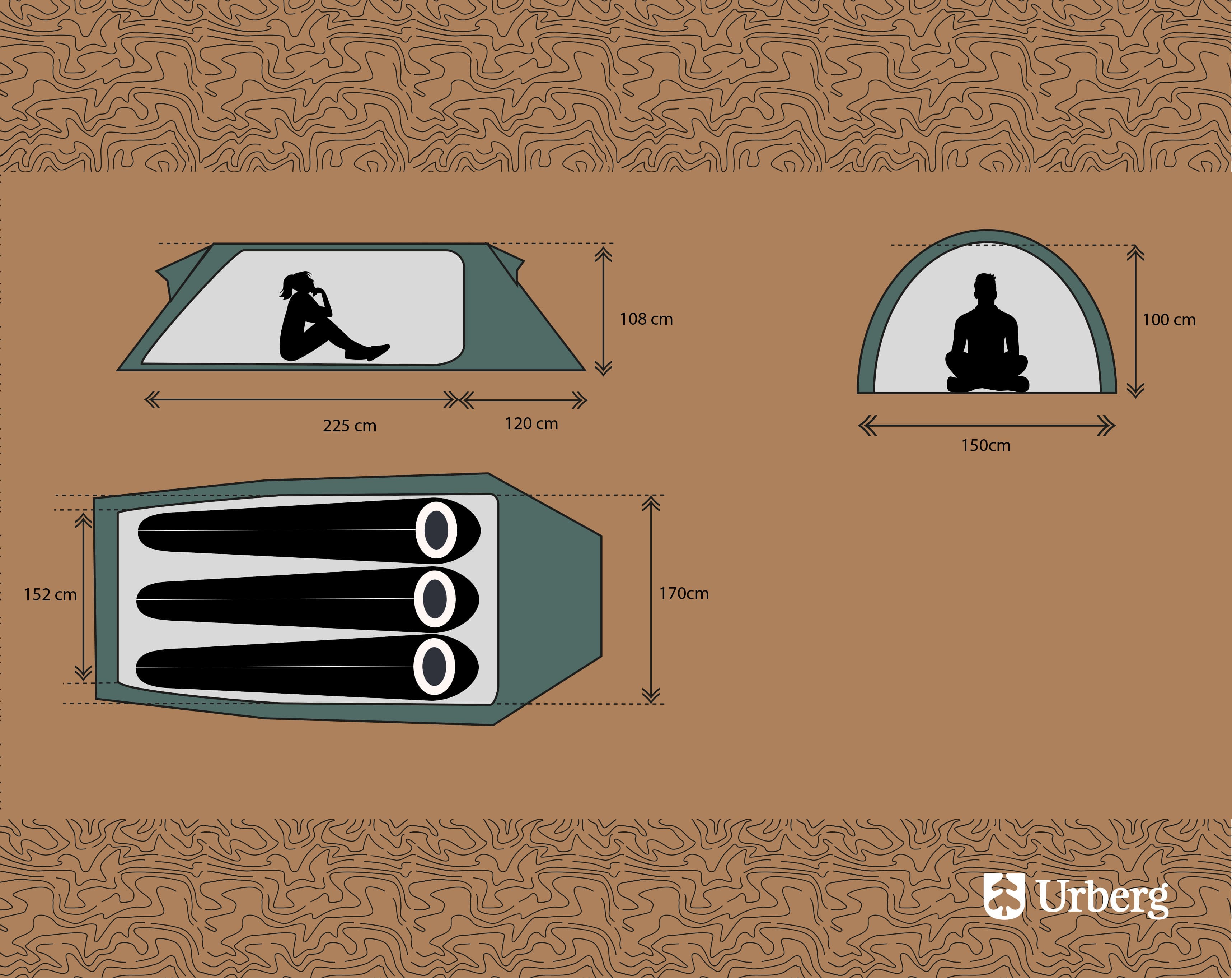 3 P Tunnel Tent — image 5 of 5