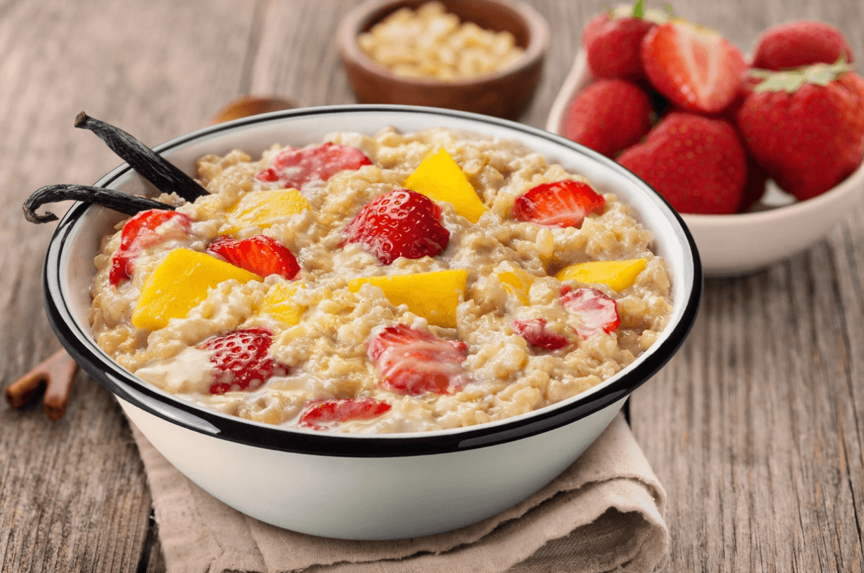 Rice Porridge With Strawberries, Mango And Vanilla — image 2 of 2