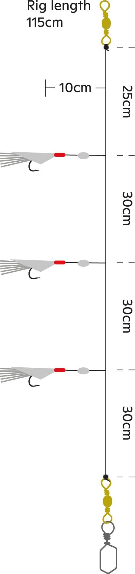 Kinetic Sabiki Trio #2/0 — image 2 of 2