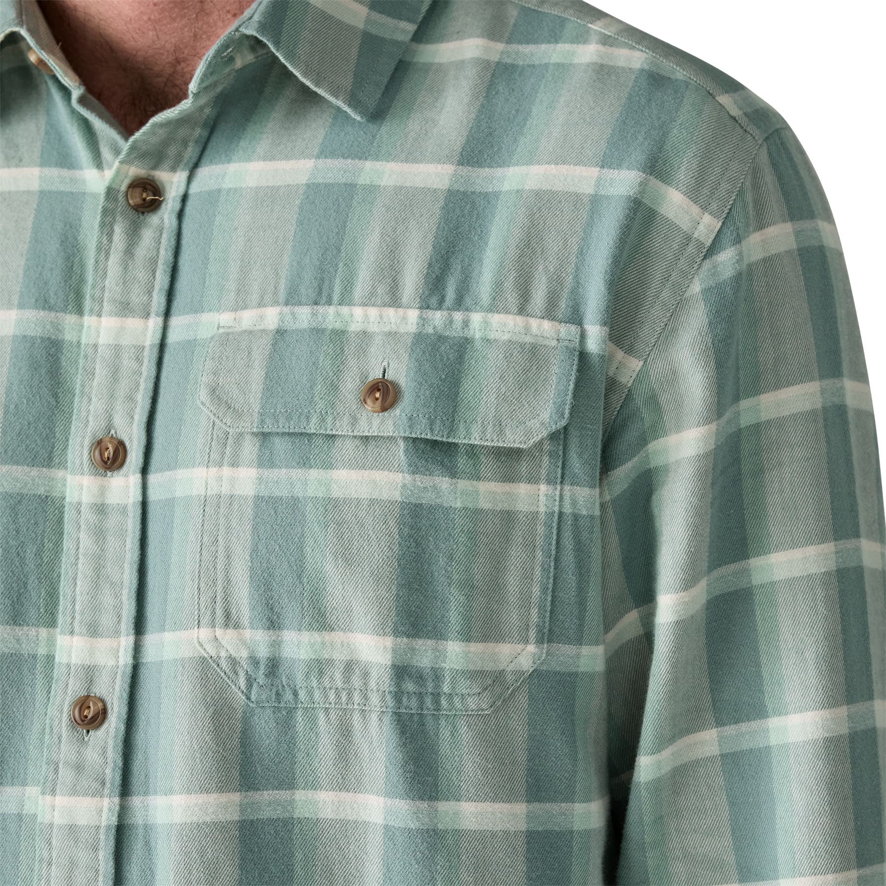 Patagonia-P42410-M's L/S Cotton in Conversion LW Fjord Flannel Shirt — image 7 of 8